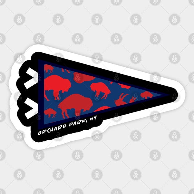 Orchard park Pennant Sticker by gabdefazio